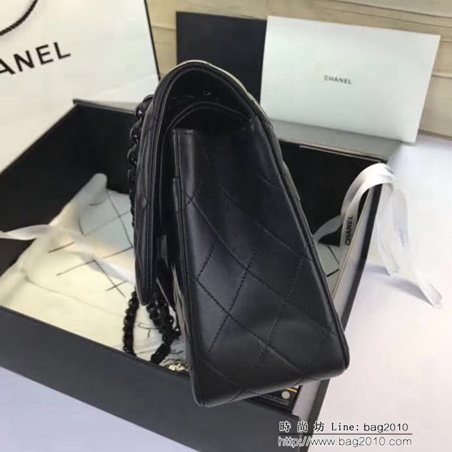 香奈兒CHANEL 升級版A1113全新經典小羊皮金銀鏈條單肩斜挎包 DSC1751